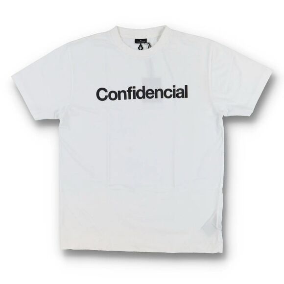 Mens Marcelo Burlon White Confidencial T Shirt Authentic Casual Medium